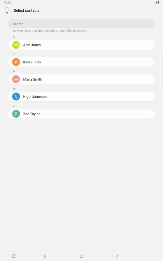 Press the field above 