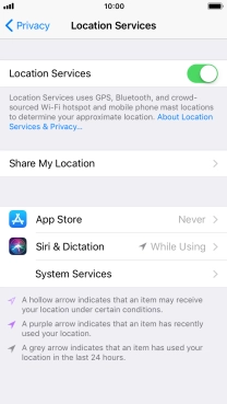 Press the required application.