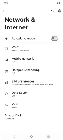 Press Mobile network.