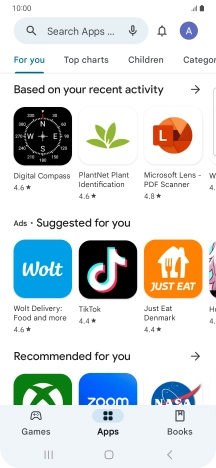 Press the profile icon.