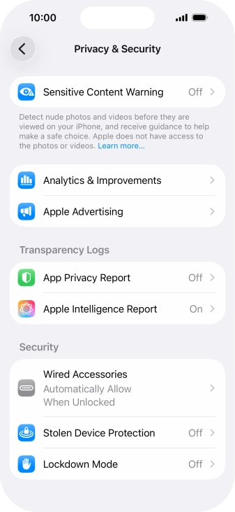 Press App Privacy Report. Press App Privacy Report.