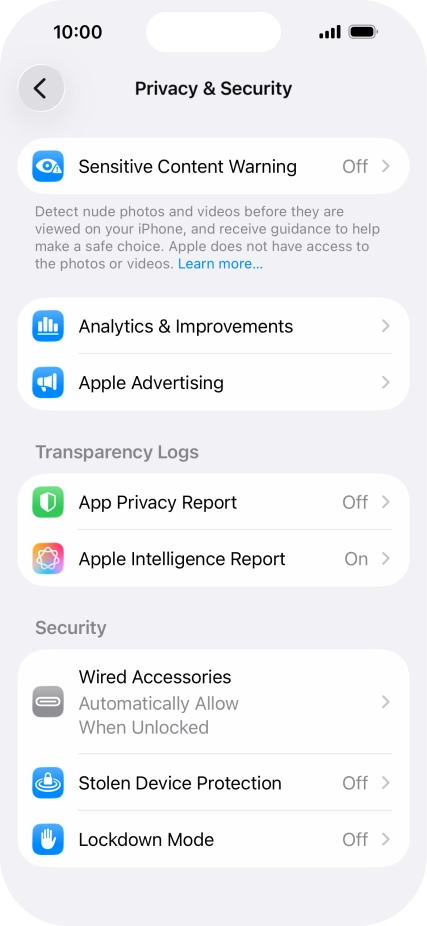 Press App Privacy Report. Press App Privacy Report.