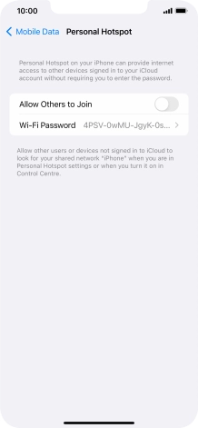 Press Wi-Fi Password and key in the required password.