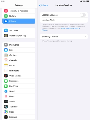 Press the indicator next to 