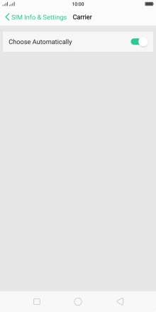 If you want to select a network manually, press the indicator next to 