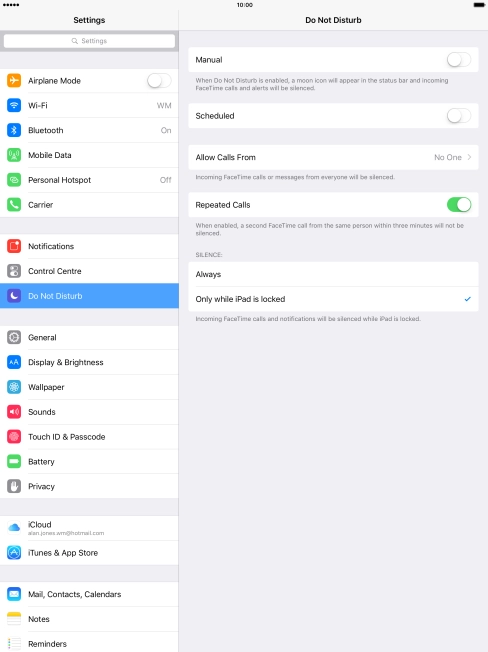 Press the indicator next to Press the indicator next to