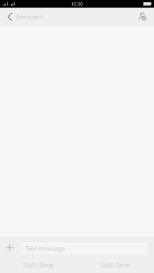 Press Recipient and key in the first letters of the recipient's name.