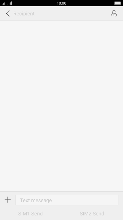 Press Recipient and key in the first letters of the recipient's name.