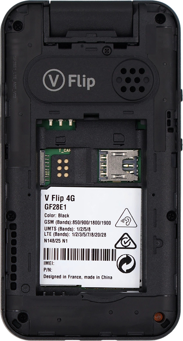 Place your SIM as illustrated on the SIM holder.