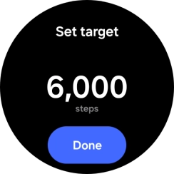 Slide your finger up or down on the screen to select the required goal.