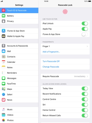 Press the indicator next to 