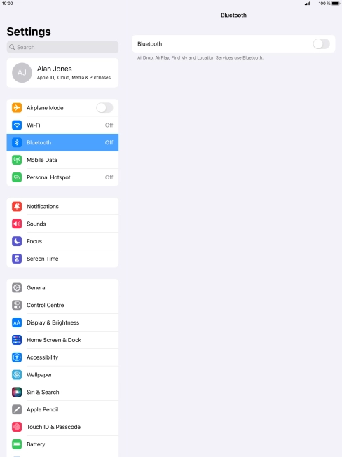 Press the indicator next to 
