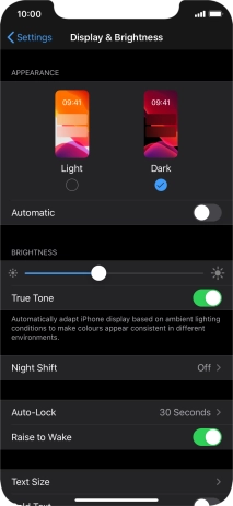 Press the indicator next to 
