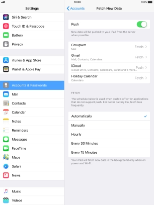 Press the indicator next to 