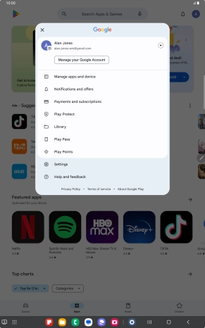 Press Manage apps and device.