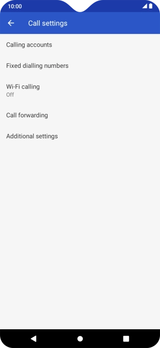 Press Call forwarding.