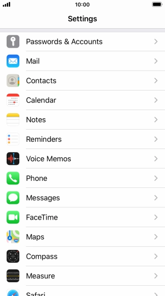 Press Passwords & Accounts.
