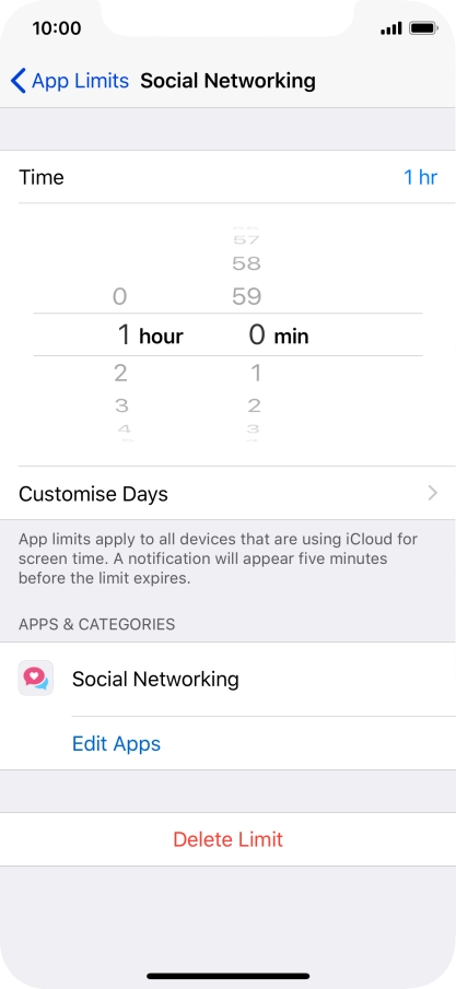 Press Customise Days.