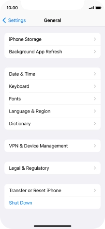 Press Transfer or Reset iPhone.