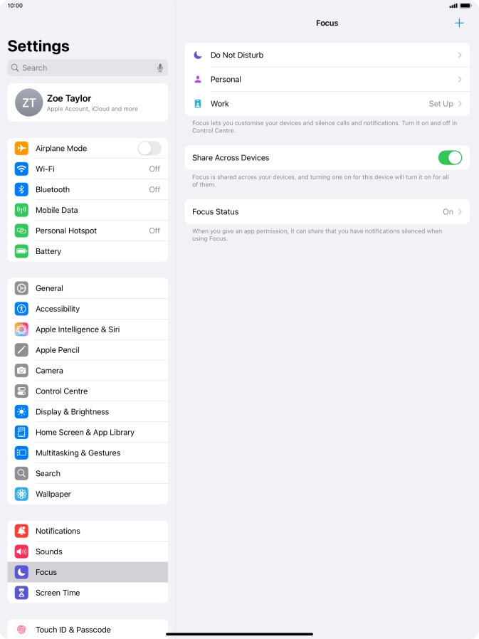Press Do Not Disturb.