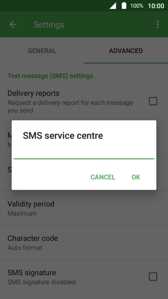 Key in +61415011501 and press OK.