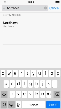 Key in the required destination and press Search.