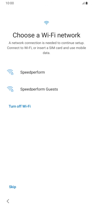 Press the required Wi-Fi network.