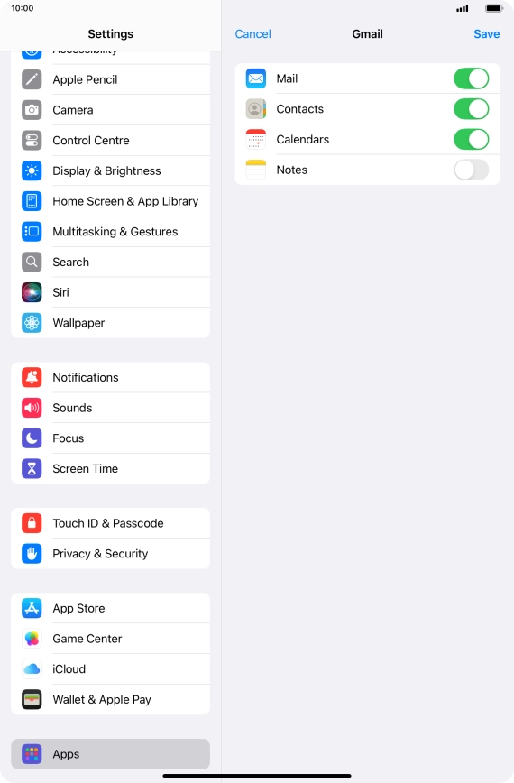 If this screen is displayed, you email account has been recognised and set up automatically. Follow the instructions on the screen to key in more information and finish setting up your tablet.