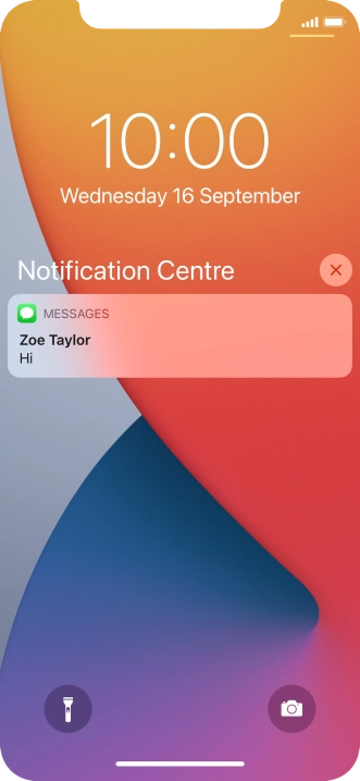 Press the required notification and follow the instructions on the screen to use the selected function.