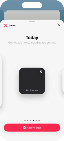 Slide your finger right or left on the screen to select the required widget size. Slide your finger right or left on the screen to select the required widget size.