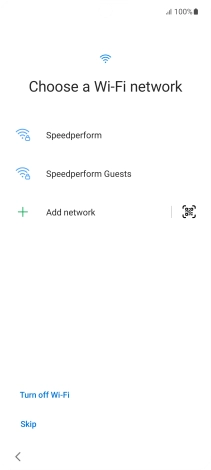 Press the required Wi-Fi network.