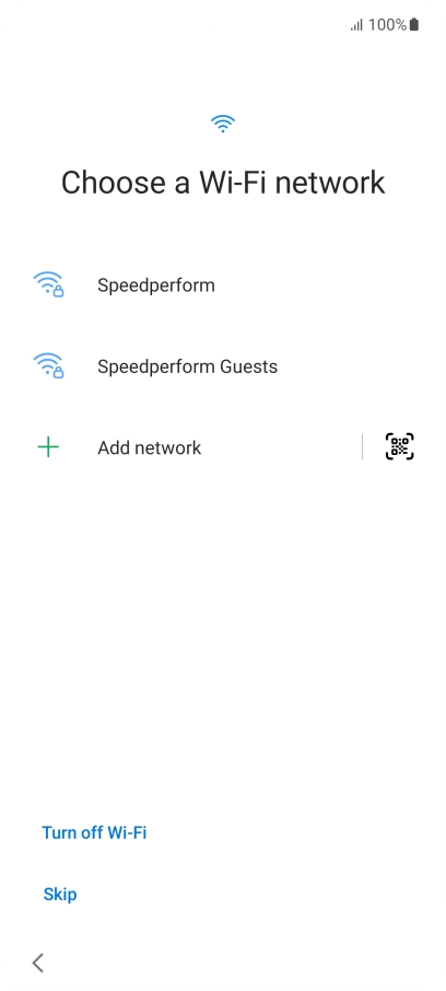 Press the required Wi-Fi network.