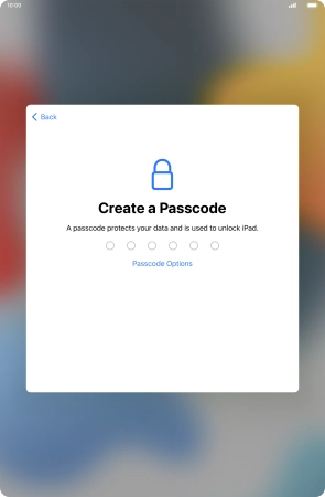 Press Passcode Options.