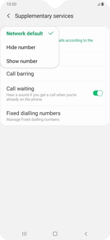 Press Show number to turn on caller identification.