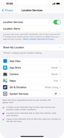 Press the required app.