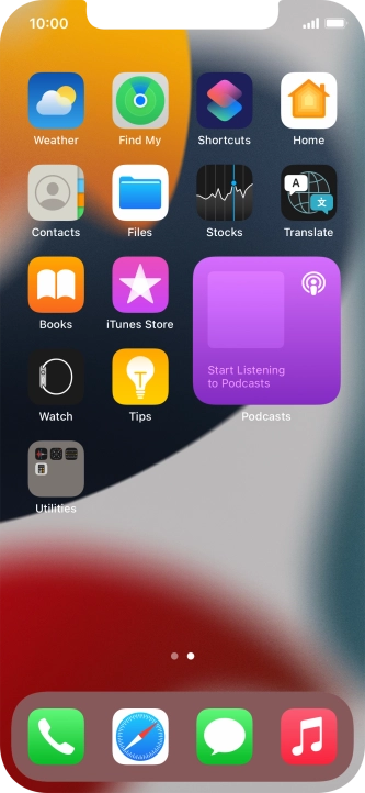 If you're using a Widget Stack: slide up or down on the stack to select the required widget.