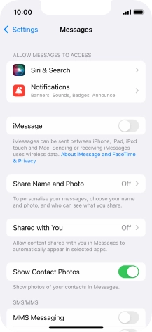 Press the indicator next to 