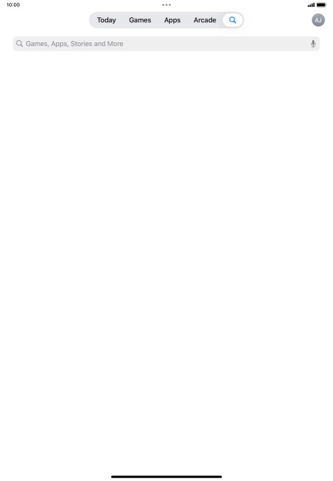 Press the search field.