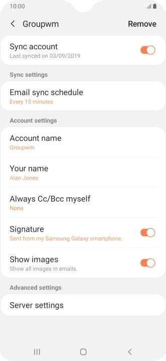 Press the indicator next to 