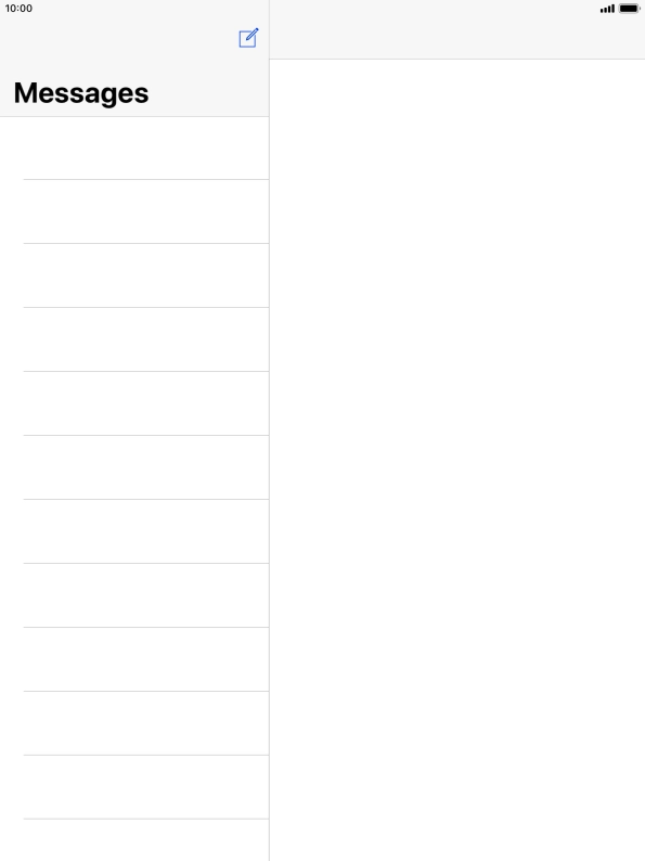 Press the new message icon. Press the new message icon.