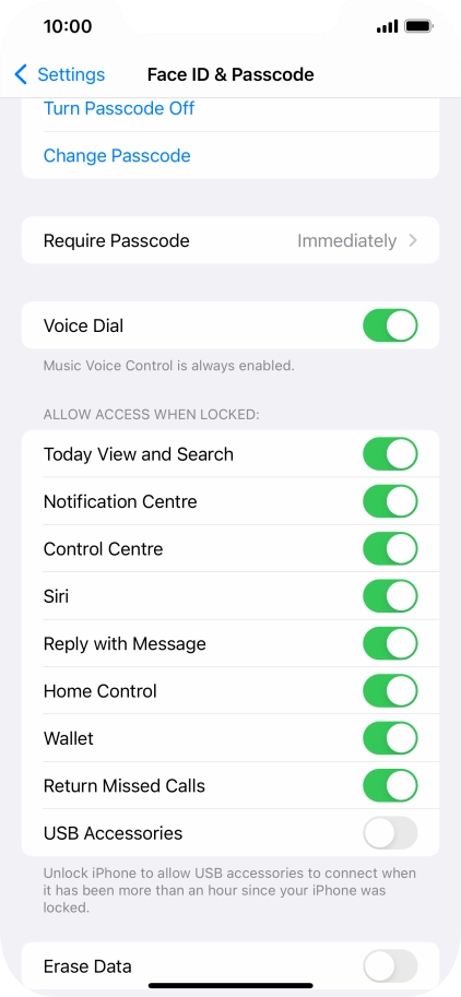Press the indicator next to 