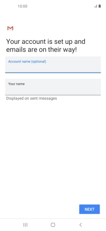 Press Your name and key in the required sender name.