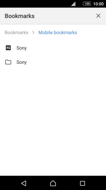 Press the required bookmark.