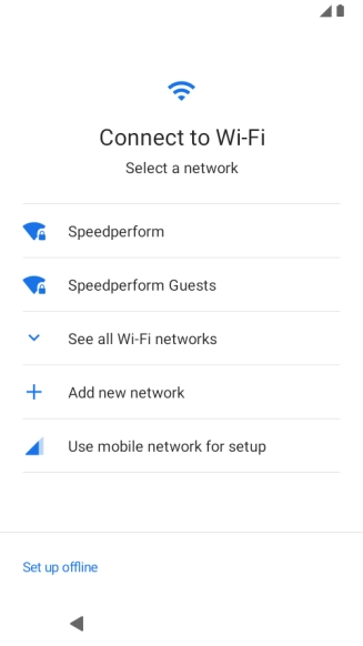 Press the required Wi-Fi network.