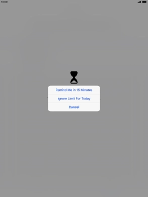 Press the required setting.