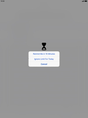 Press the required setting.