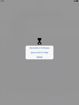 Press the required setting.