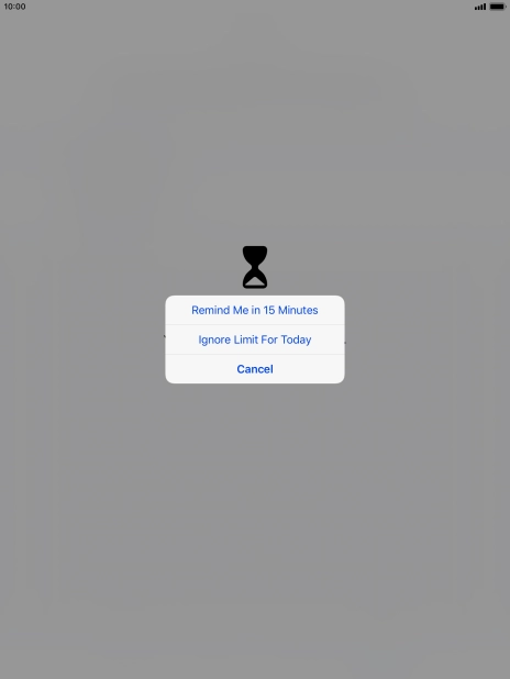 Press the required setting.