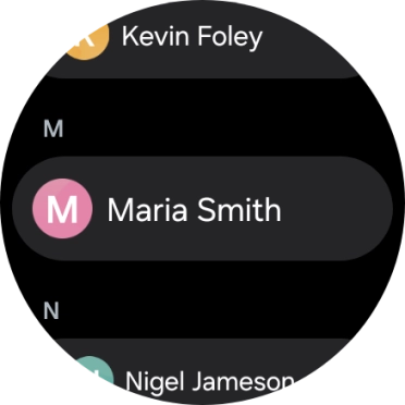 Press the required contact. Press the required contact.
