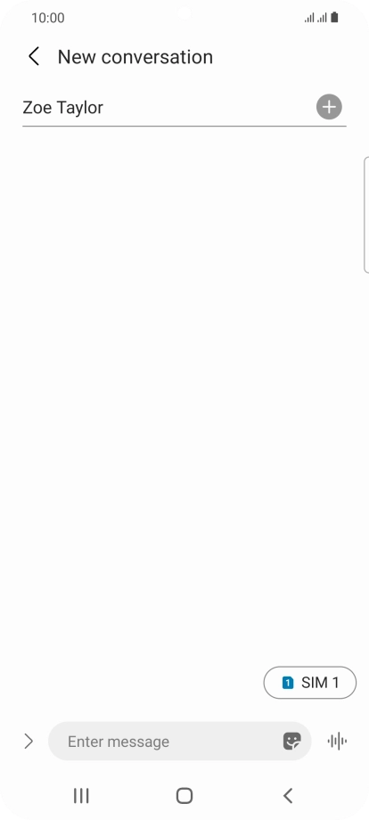 Press the SIM icon to select the required SIM.